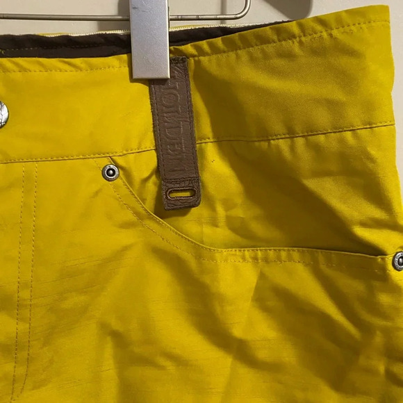 Women’s outdoor waterproof snow pants, mustard, large - Picture 4 of 9